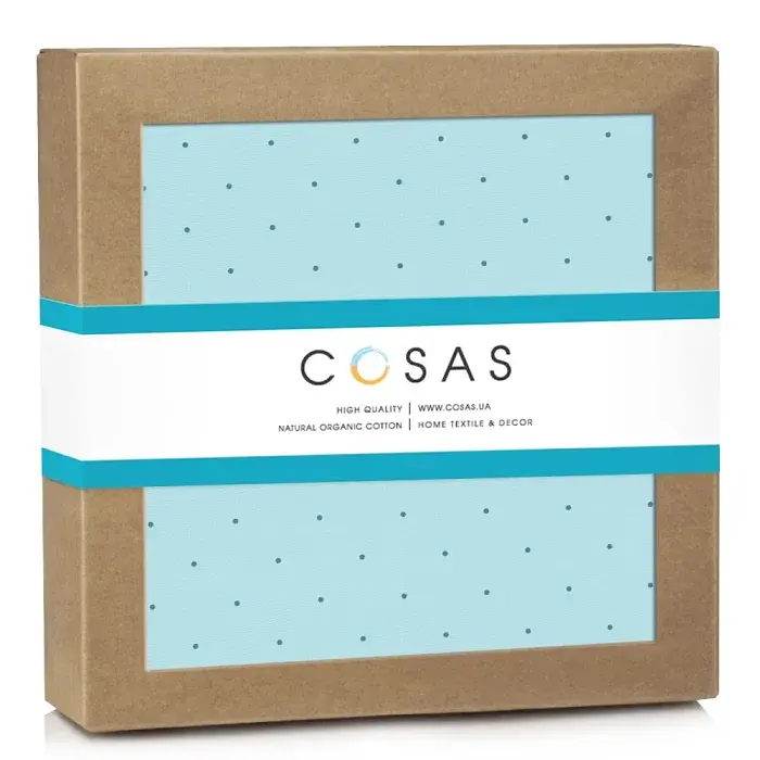 Багаторазова непромокаюча пелюшка Cosas Mini Dots 100х140 см блакитна (Diaper_DotsGreyLightBlue_100x140) - фото 3