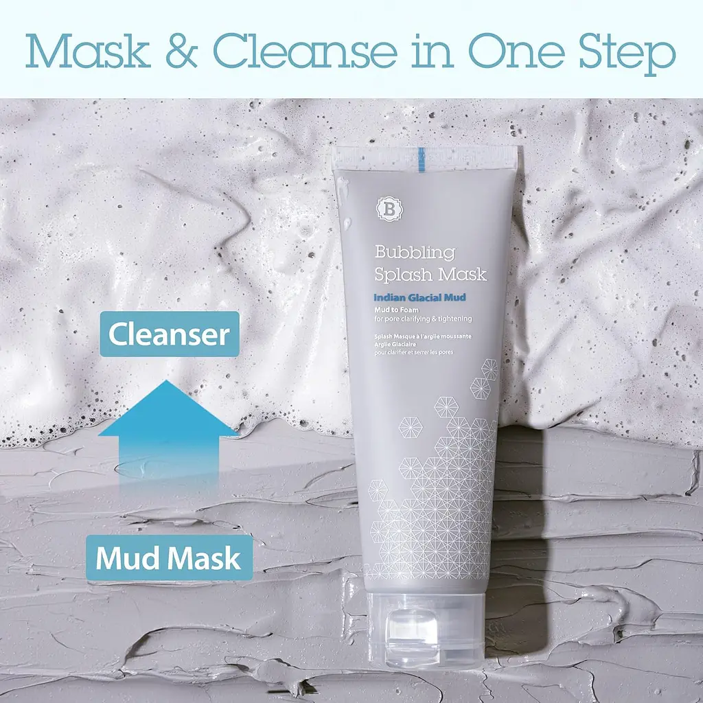 Очищающая пенка и грязевая маска 2в1 Blithe Bubbling Splash Mask Indian Glacial Mud 120 мл - фото 6