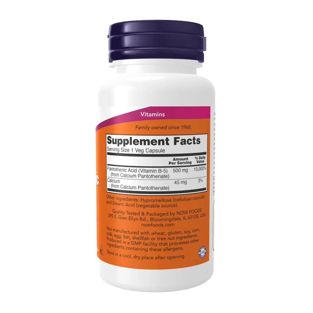 Пантотенова кислота Pantothenic Acid 500 мг 250 капсул - фото 2