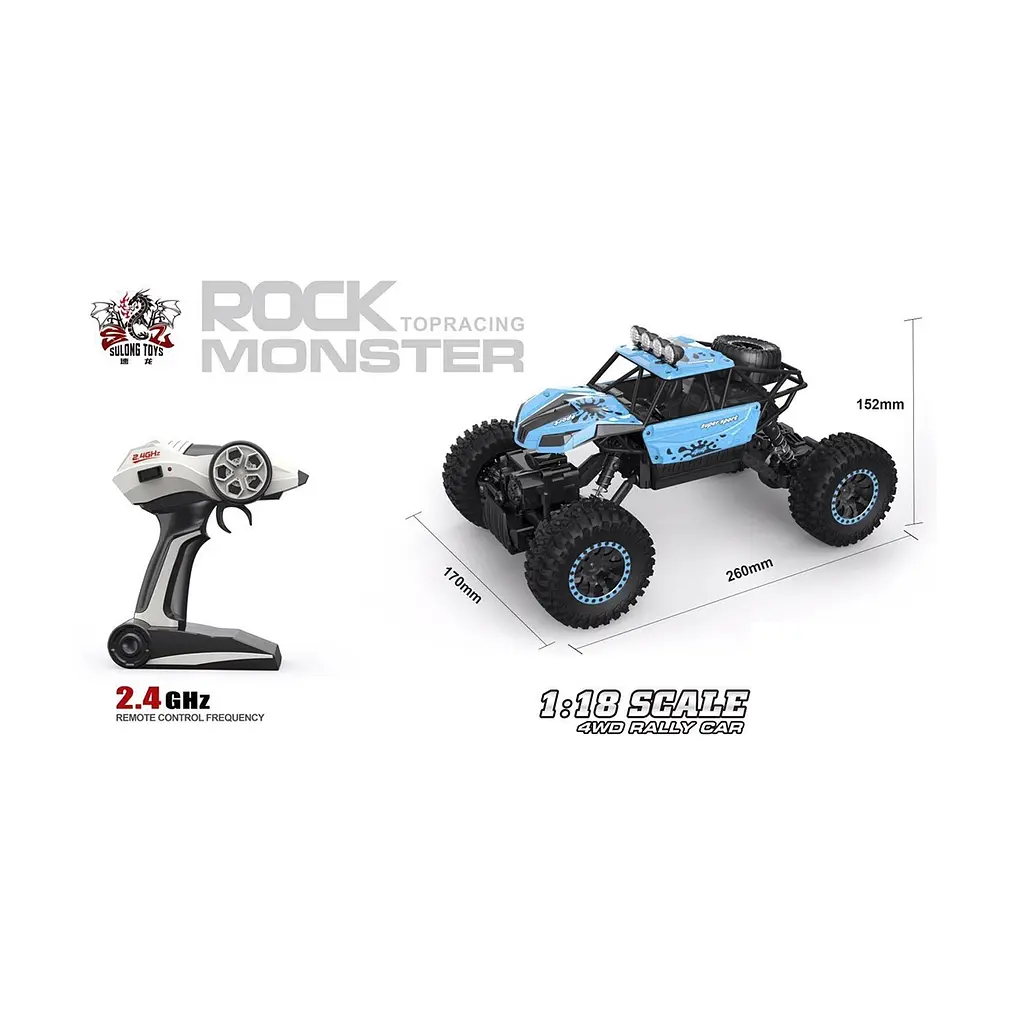 Машинка на раділкеруванні Sulong Toys Off-Road Crawler Super Sport 1:18 синій (SL-001RHB) - фото 6