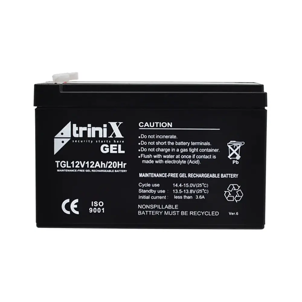 Аккумуляторная батарея гелевая 12В 12Ач Trinix TGL12V12Ah/20Hr GEL (44-00012) - фото 2