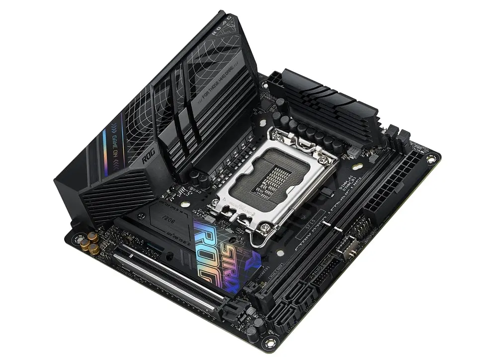 Материнская плата Asus ROG STRIX B760-I GAMING WIFI s1700 B760 2xDDR5 M.2 HDMI DP Wi-Fi BT mITX - фото 7