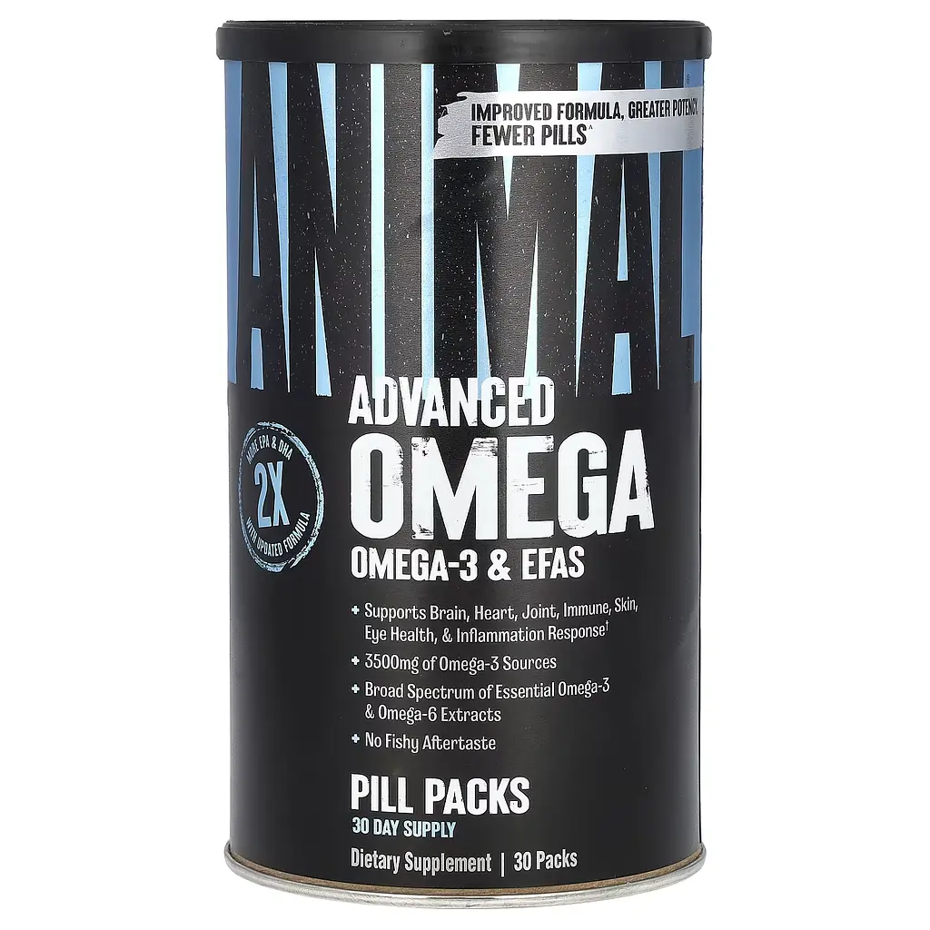 Комплекс Омега 3 та Омега 6 з Вітаміном Е Animal Omega - 30 упаковок Universal Nutrition