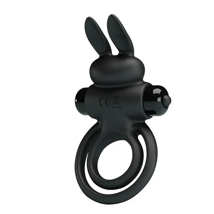 Виброкольцо Pretty Love Vibro Penis Ring Bunny III 9.7 см черный - фото 3