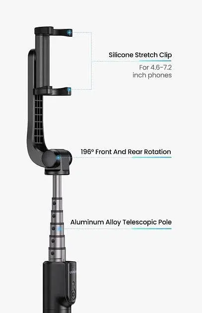 Селфи-монопод Ugreen Selfie Stick Black LP508 - фото 2