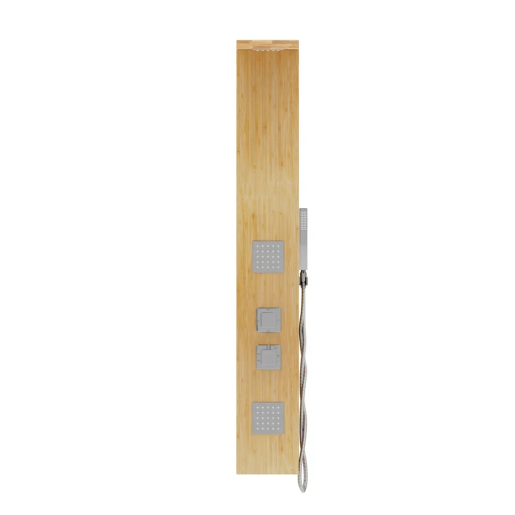 Душова панель Corsan Basti bamboo хром з термостатом B002TCH - фото 2