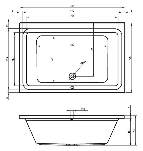 Ванна акрилова Rho Castello 180x120 BB7700500000000 Білий - фото 2