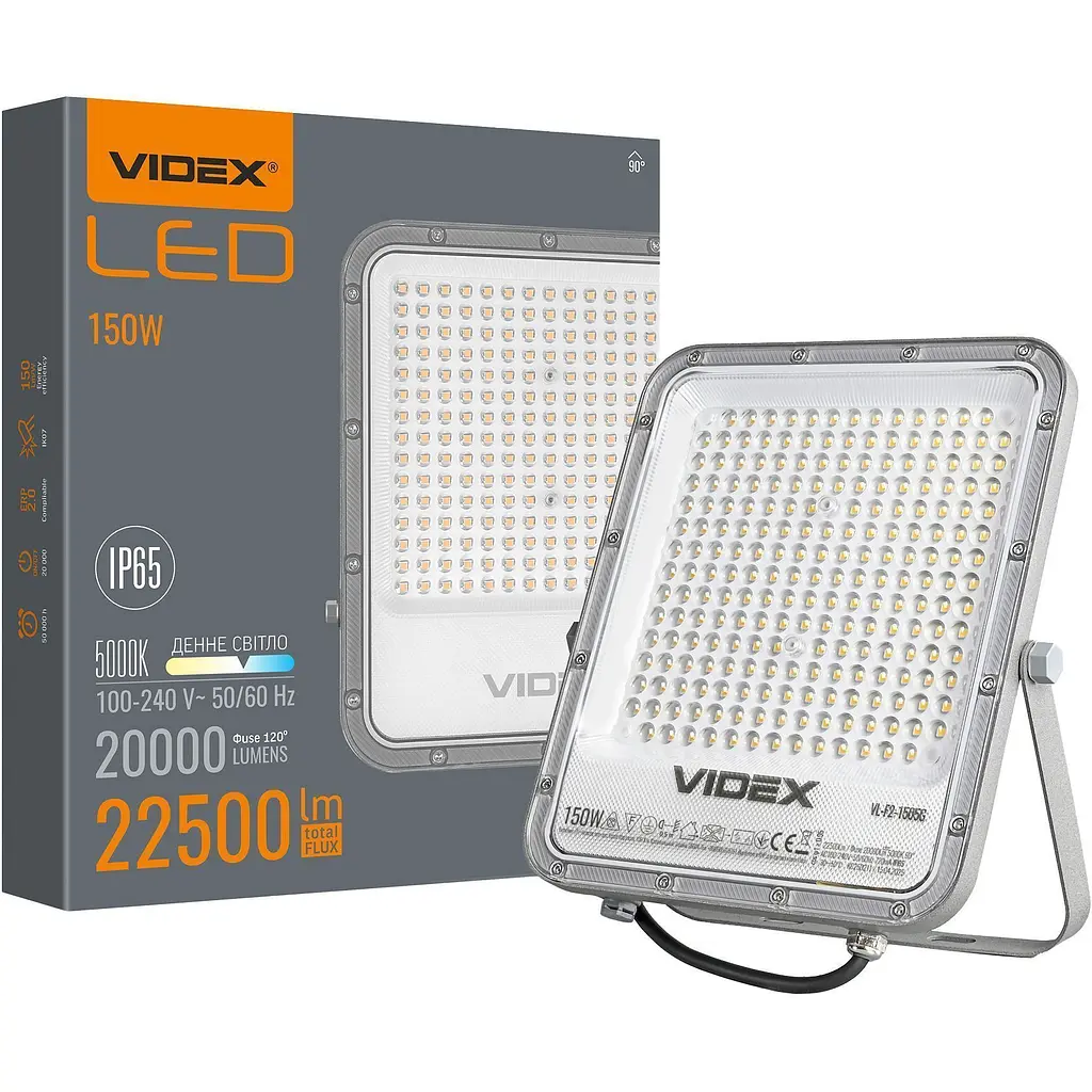 Світлодіодний прожектор Videx Premium F2 150W 5000K (VL-F2-1505G) [144856] - фото 6
