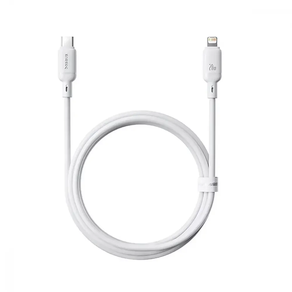 Кабель Baseus Silky Series Fast Charging Cable Type-C to iP 20W 2m White - фото 3