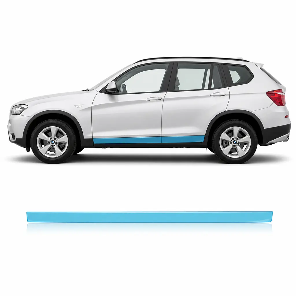 Антигравійна захисна бронеплівка за лекалами для BMW X3 F25 2010-2017 - нижня зона кузова та пороги