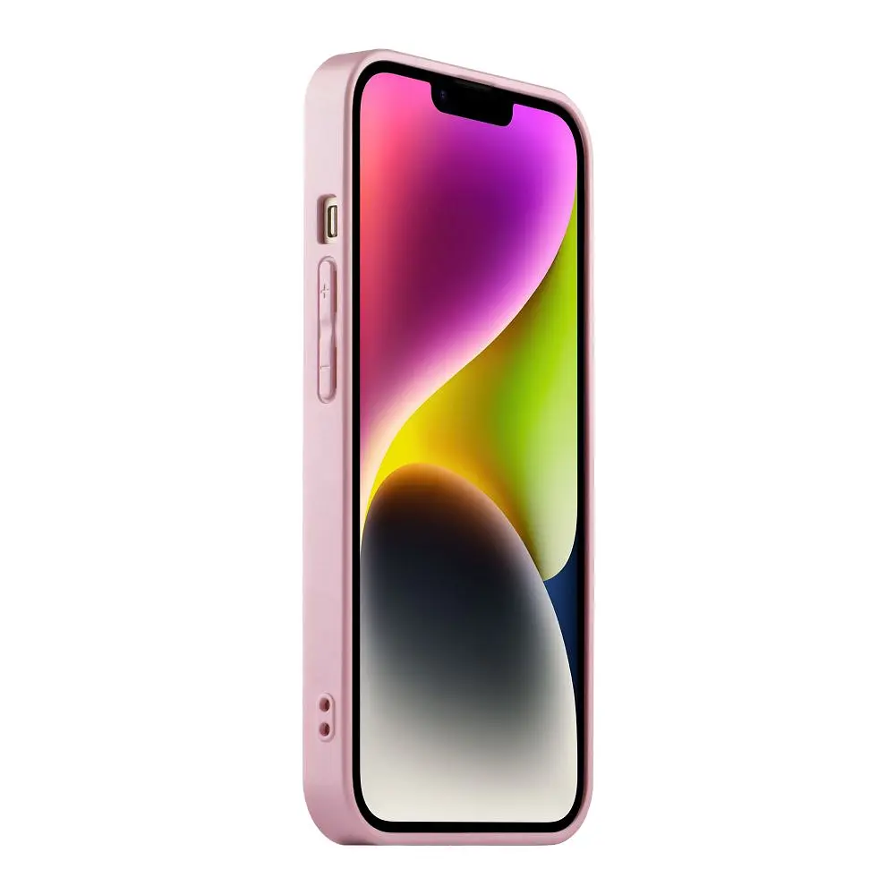 Чохол-накладка Matte скляний матовий із захистом камери AG-Glass Apple iPhone 14 Pink - фото 4