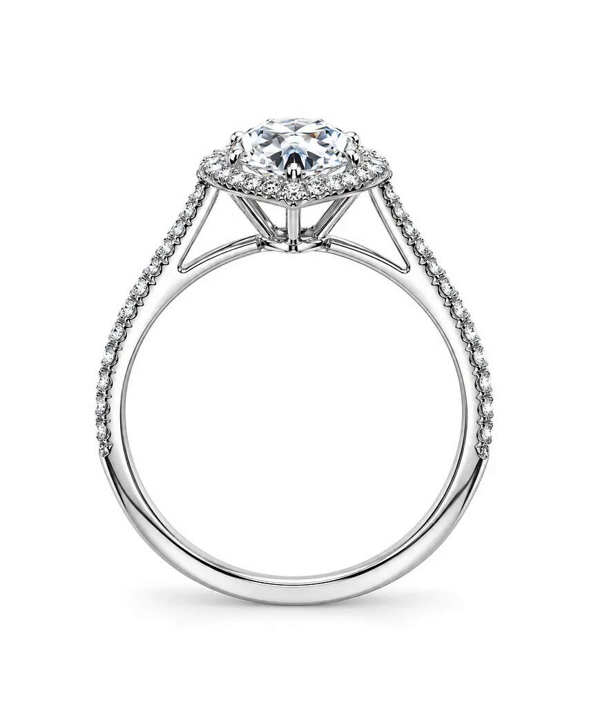 Золота каблучка Jewellery Continent з діамантом 1,00 ct огранки "Груша" 21.5 (К-0940) - фото 2