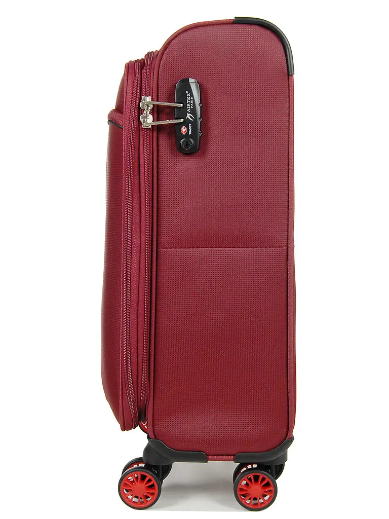 Валіза Малий (S) тканинний на 4 колесах Airtex 825 27 л 55х35х20 см Бордовий - фото 5