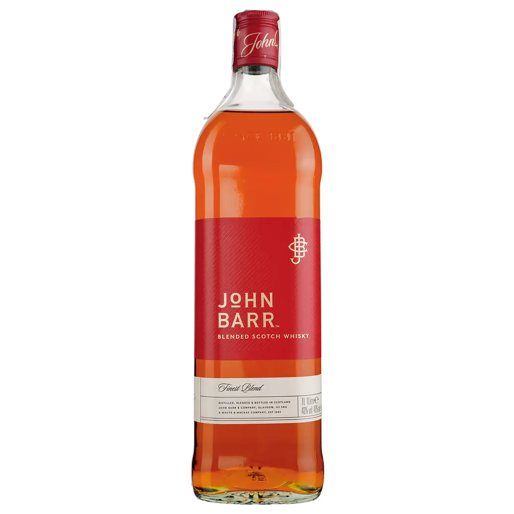 Упаковка виски Виски John Barr 40% 12 л (1 л х 12 шт.) - фото 2