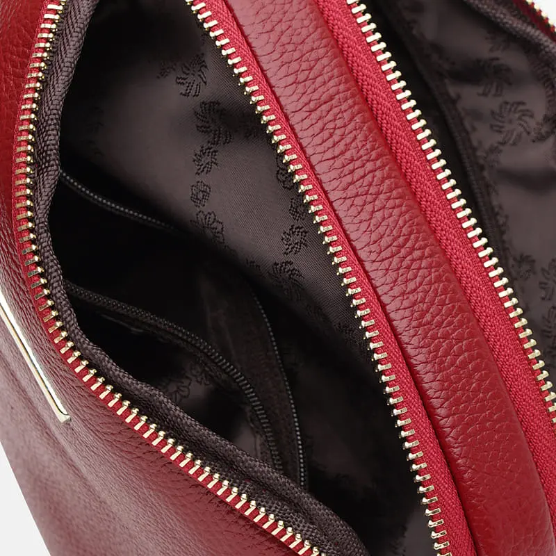 Жіноча шкіряна сумка Borsa Leather K11906r-red - фото 5