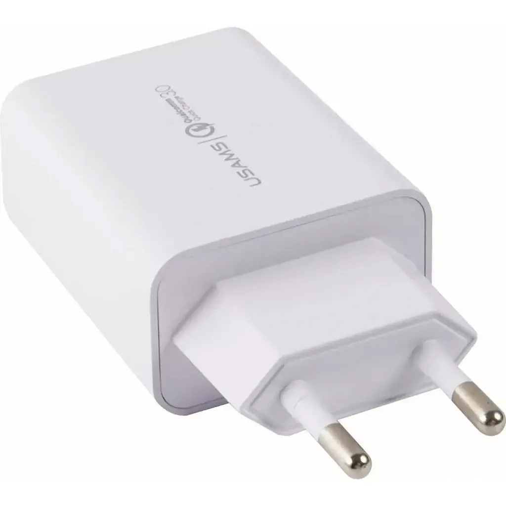 Сетевое зарядное устройство Usams T48 KiT T22 18W + Cable U-Turn USB-A to micro-USB White [160792] - фото 4