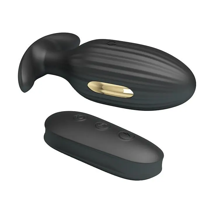 Анальна пробка Pretty Love Electric Shock Massager 9.2 см (чорний) - фото 5