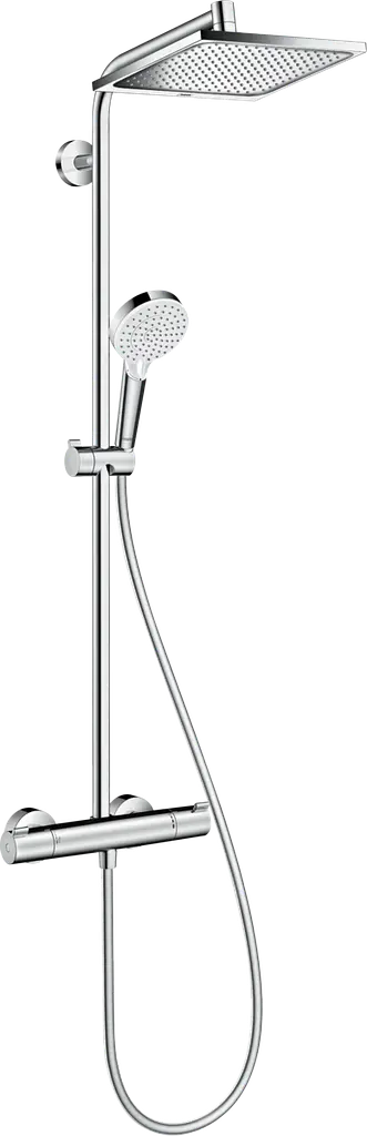 Душова система з термостатом Hansgrohe Crometta E 240 1jet Showerpipe EcoSmart хром 27281000
