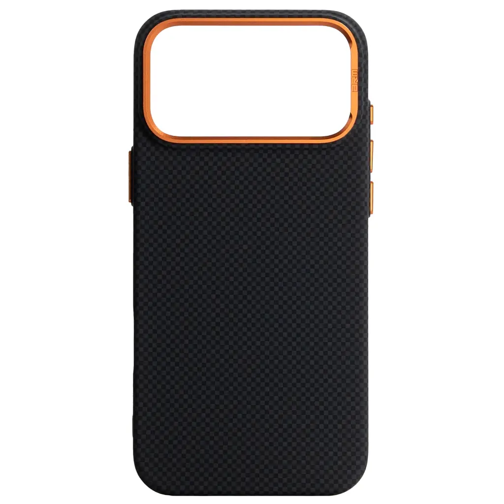 Чохол до мобільного телефона Armorstandart LikeCarbon2 SE MagCase Apple iPhone 17 Pro Max Kevlar Black Orange (ARM89165)