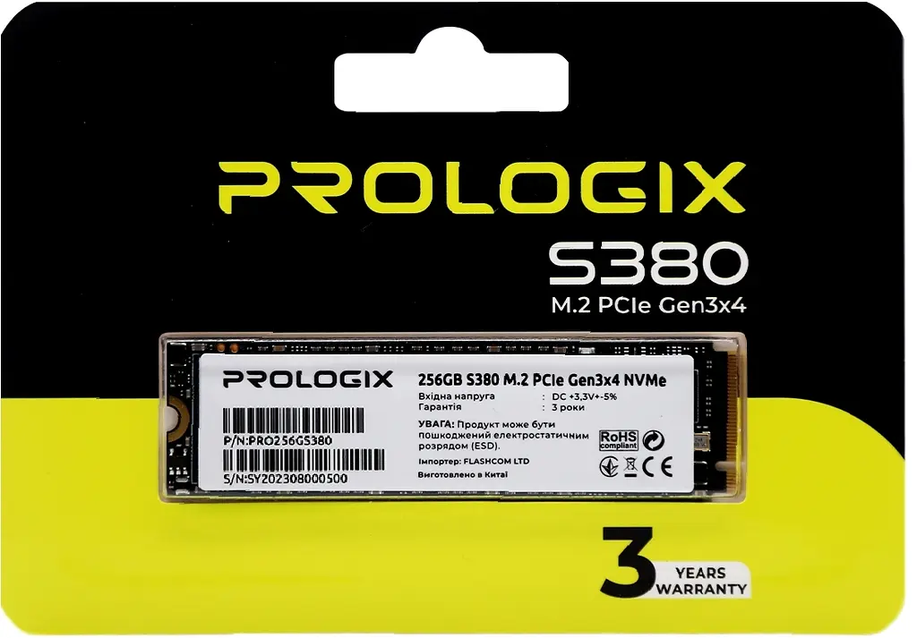 SSD накопичувач 256GB Prologix S380 M.2 2280 PCIe 3.0 x4 NVMe TLC (PRO256GS380) - фото 4