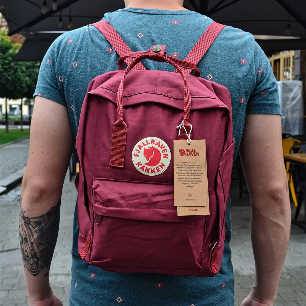 Міський рюкзак Fjallraven Kanken 16 л Classic Бордовий - фото 4