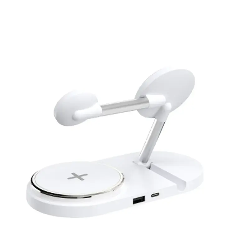 Зарядний пристрій Armorstandart Wireless Charging H101 3 in 1 Magnetic White (ARM78102) - фото 2