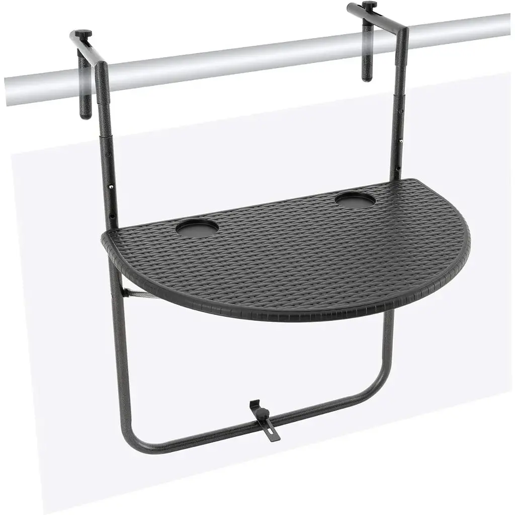 Підвісний столик Chomik Garden Line Mono балконний чорний - фото 5