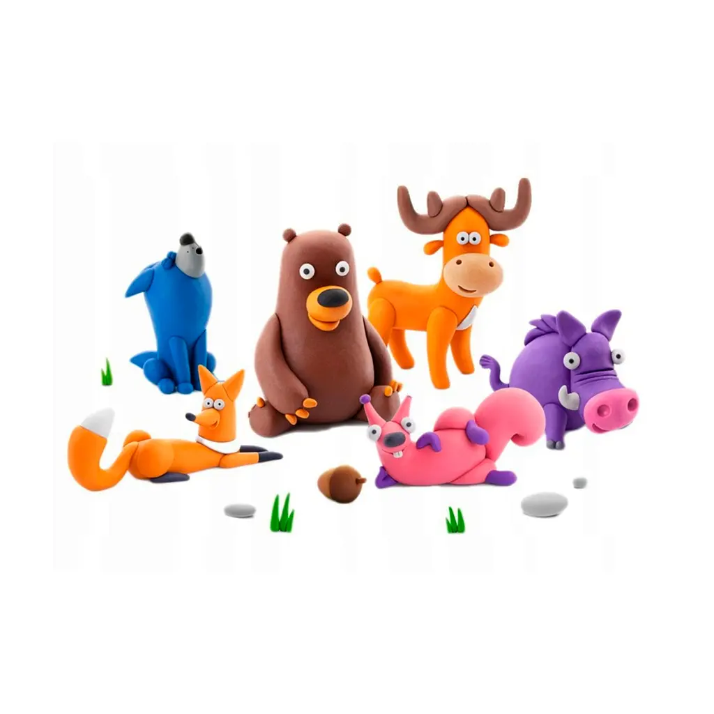 Набір пластиліну що самостійно твердіє Липака Лісові Звірі: вовк, лисичка, білочка (60043-UA01) - фото 4