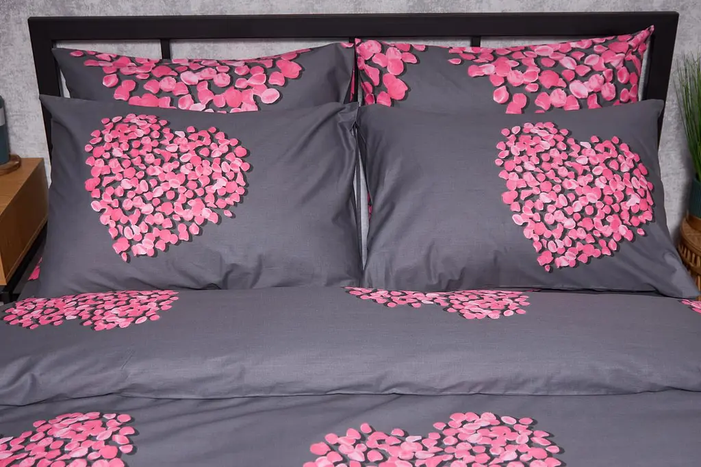 Комплект постільної білизни Moon&Star Satin Elit Rose Quartz сімейний 2х160х220 см наволочки 2х70х70 см - фото 3