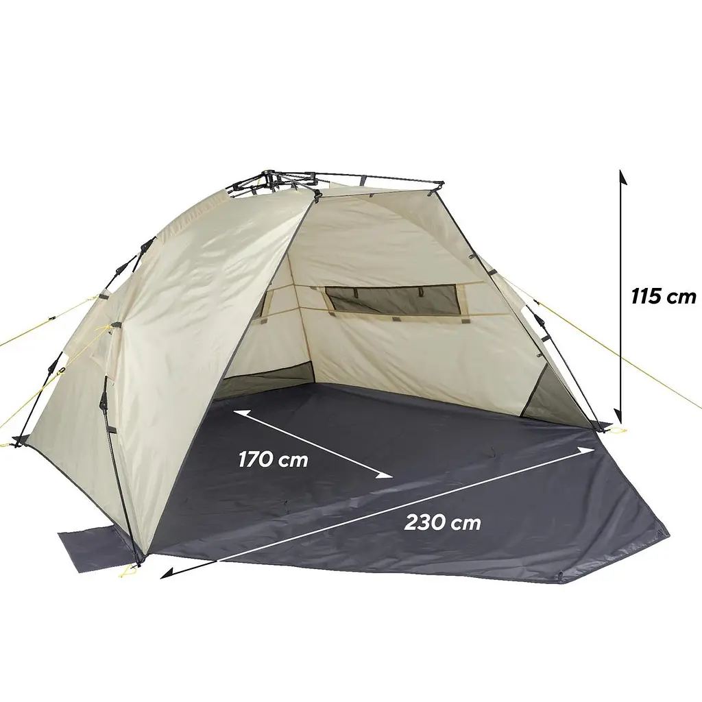 Намет пляжний тримісний Uquip Speedy XL UV 50+ Sand/Grey (241007) - фото 7