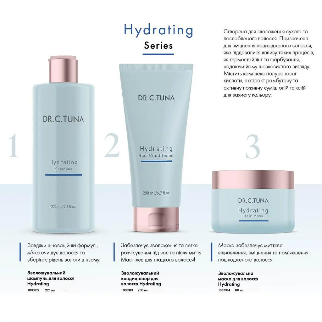 Зволожувальний безсульфатний шампунь Farmasi Dr. C. Tuna Hydrating для сухого та пошкодженого волосся 225 мл - фото 4