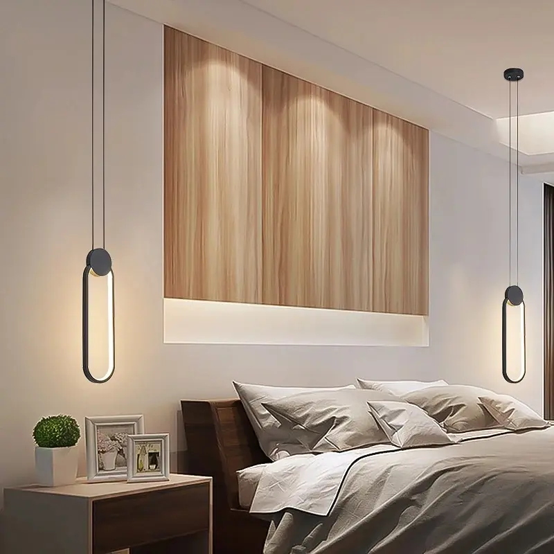 Подвесной светильник LED в черном корпусе 38х10 см | Line F | Арт. JU15-100 BK - фото 6