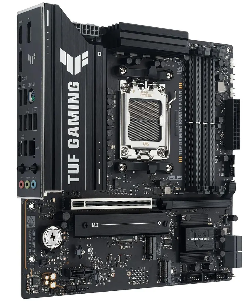 Материнська плата ASUS TUF GAMING B850M-E WIFI (TUF GAMING B850M-E WIFI) (Socket AM5, AMD B850, Micro-ATX) - фото 2