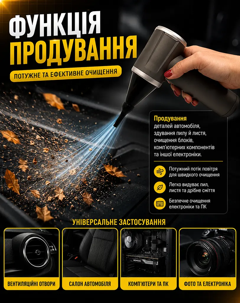 Пилосос Voin вологе та сухе прибирання 130 Вт (V-85CL) - фото 5