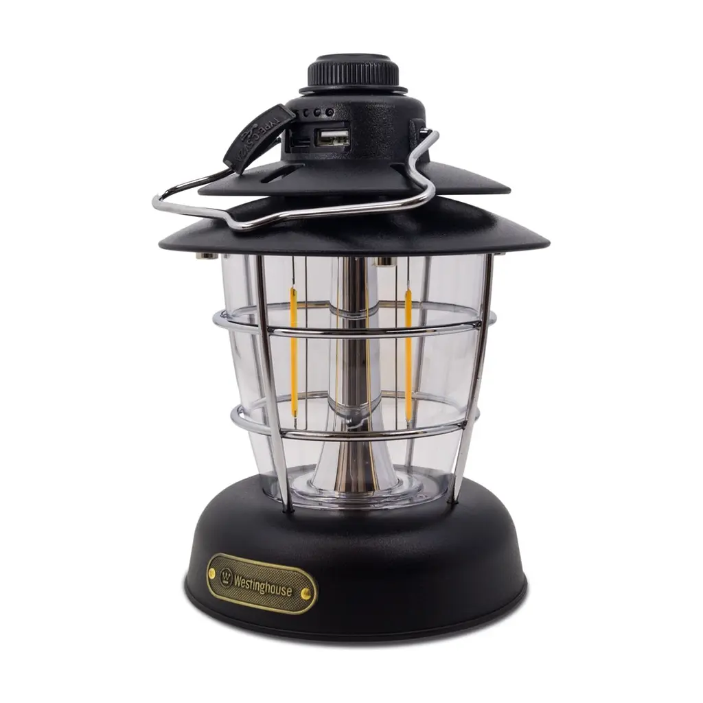 Ліхтар Westinghouse RETRO 6W LED Filament WF241 Type-C з функцією Power Bank Чорний (WF241-CB(Black))