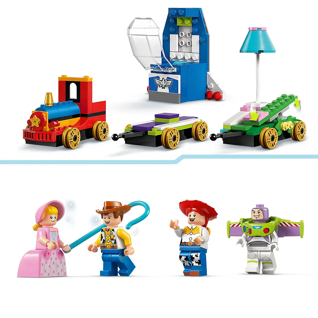 Конструктор LEGO Disney Pixar Святкування з Історії Іграшок: потяг і авто для перегонів 206 деталей (43264) - фото 7