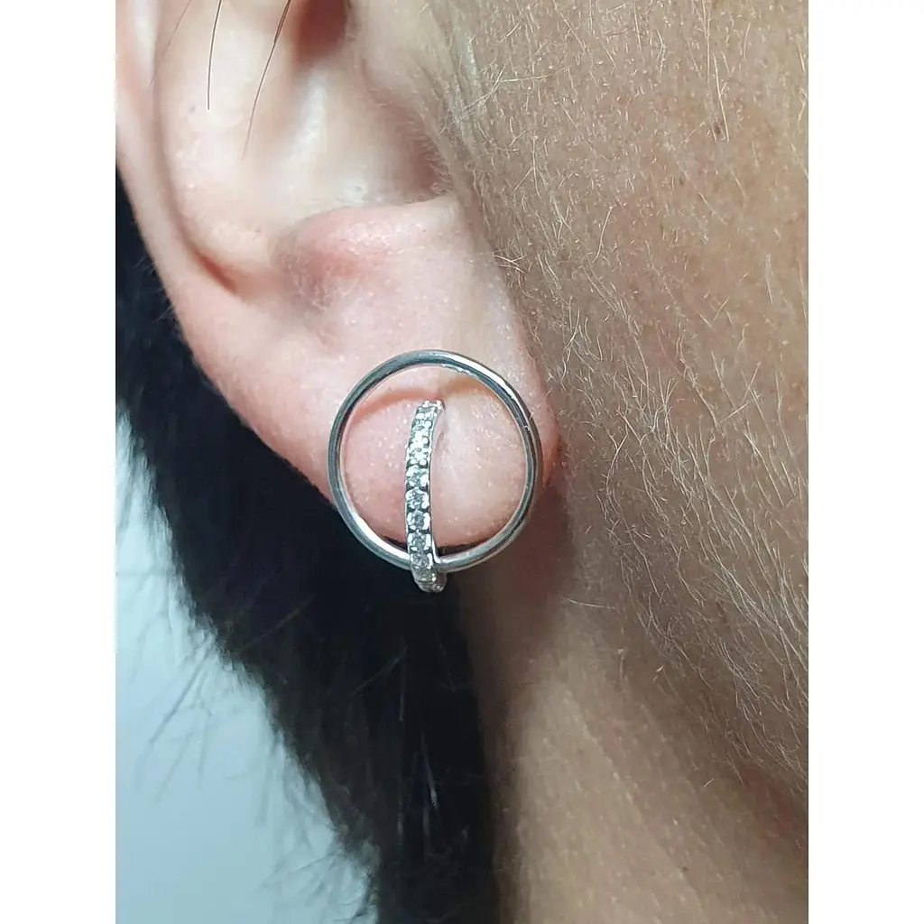 Срібні пуссети Dear з фіанітами. 3364.1 - фото 2