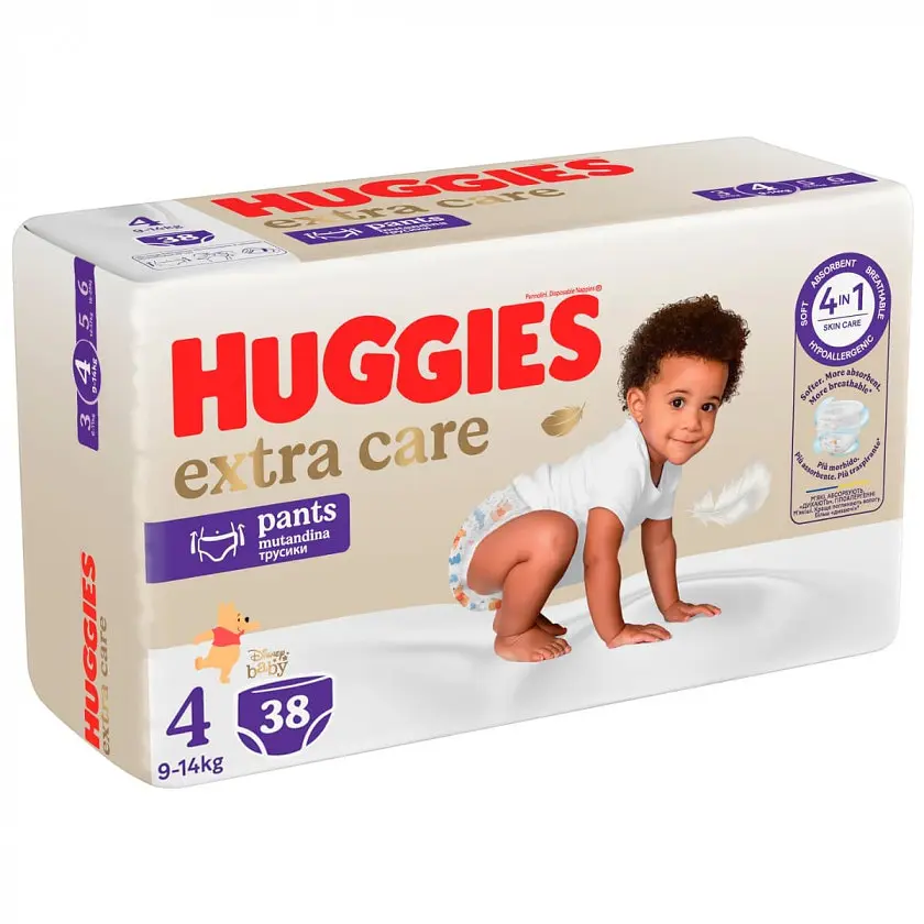 Підгузники-трусики Huggies Extra Care 4 (9-14 кг) 38 шт. - фото 2