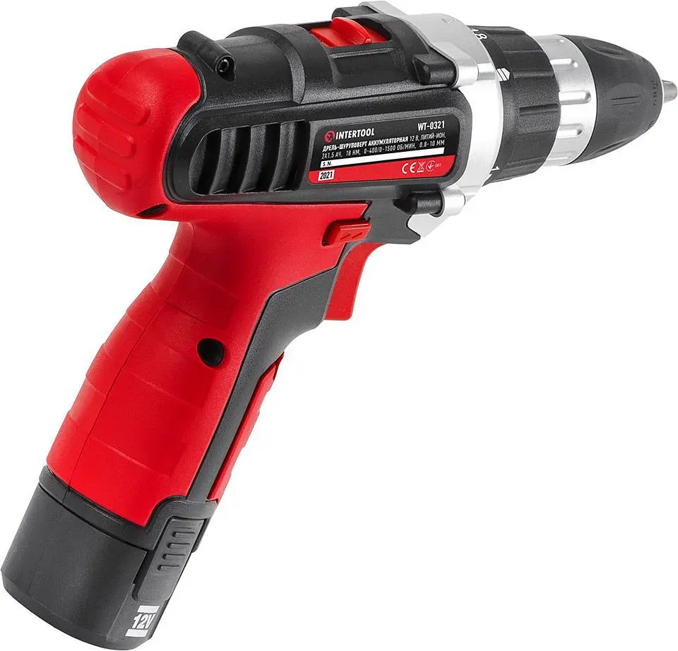 Дриль-шуруповерт Intertool WT-0321 12V 2x1.5Ah [89143] - фото 3
