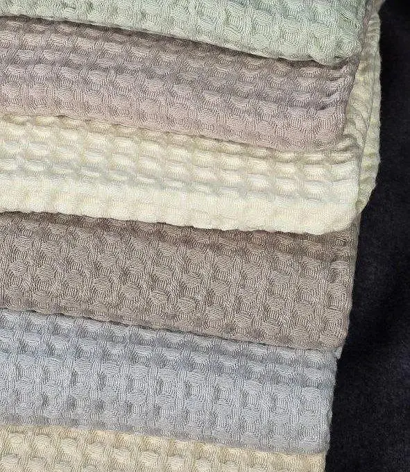 Набір рушників для обличчя з льону 6 шт. 50х90 см L&M Home Textiles XT-517-144 вафельні рушники пастельні кольори в наборі - фото 4