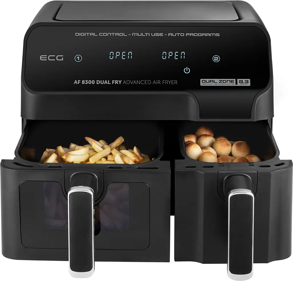 Мультипіч-аерофритюрниця ECG AF 8300 Dual Fry - фото 3