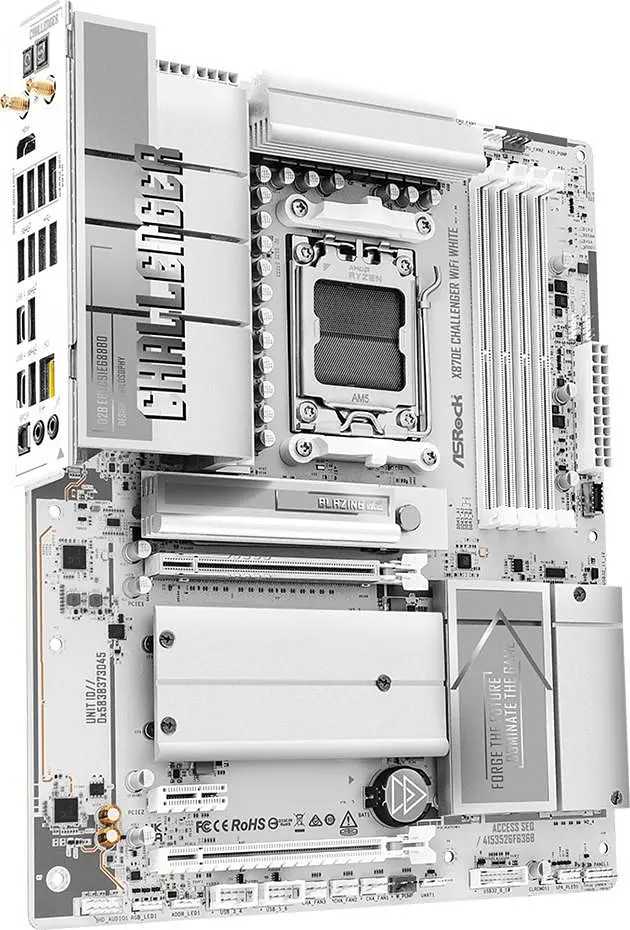 Материнська плата ASRock X870E CHALLENGER WIFI WHITE (X870E CHALLENGER WIFI WHITE) (Socket AM5, AMD X870E, ATX) - фото 4