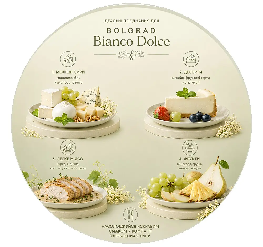 Винний напій Bolgrad Good Year напівсолодкий білий Bianco Dolce 10% 0.75 л - фото 9