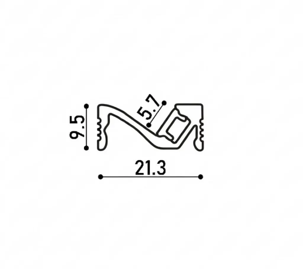 LED профиль мебельный с рассеивателем PC 2 м Kloodi KLP2109 2 - фото 2