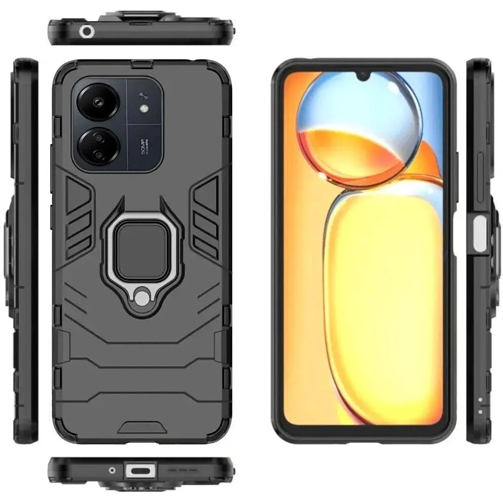 Чохол бампер Primolux Ring Armor для Xiaomi Redmi 13C / Poco C65 Black - фото 2