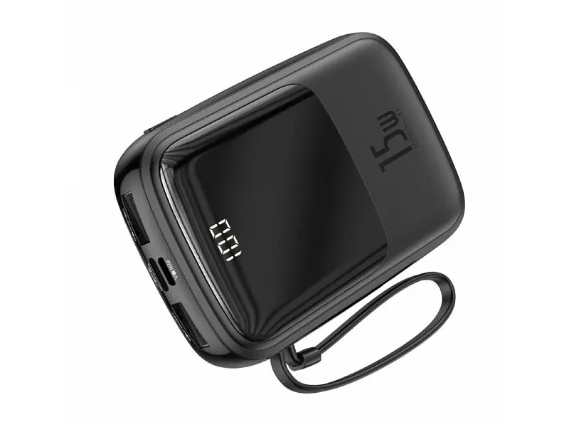 Зовнішній акумулятор (Power Bank) BASEUS Qpow Digital Display 10000mAh Black (PPQD050101) - фото 2