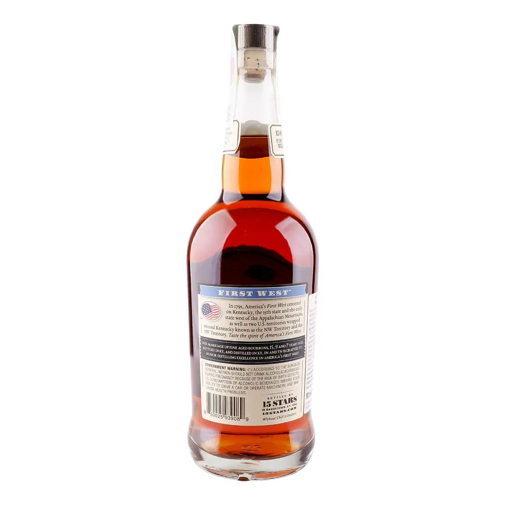 Віскі 15 Stars First West Straight Bourbon Whiskey 53% 0.75 л - фото 2