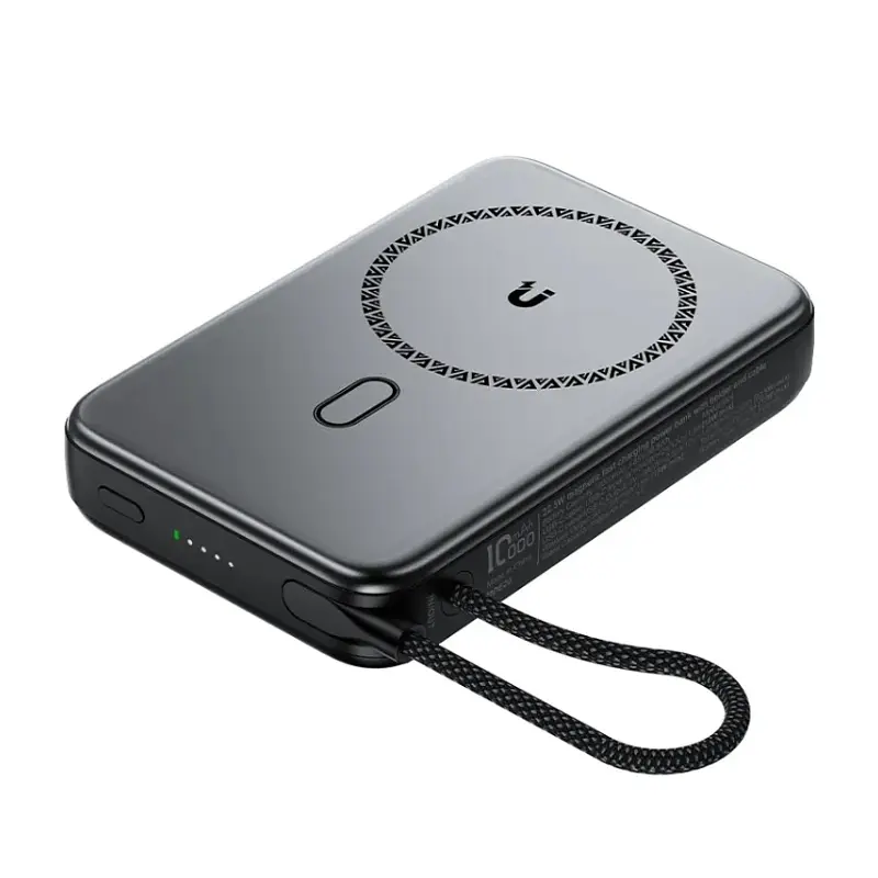 Зовнішній акумулятор ACEFAST M24-10000 22.5W magnetic fast charging power bank with holder and cable Metal Gray (6974316284871) - фото 4