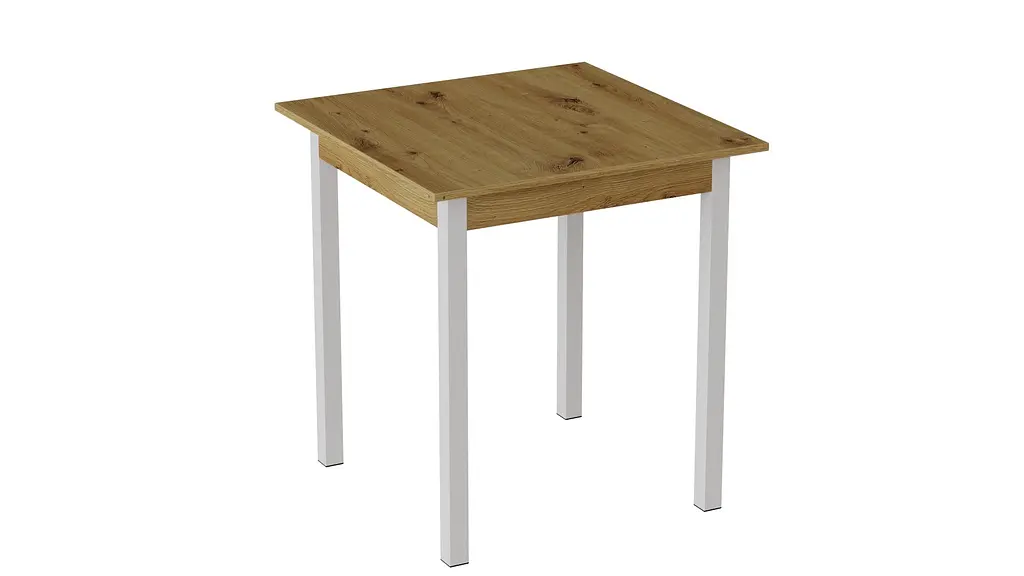 Стіл кухонний Ferrum-decor Дієго 75x70x70 Білий ДСП Дуб Артізан 16мм (FRD-105705) - фото 4