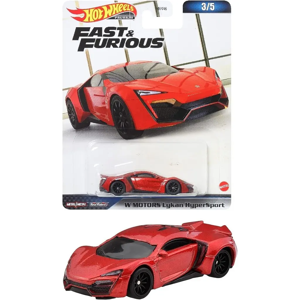 Колекційна модель машинки Hot Wheels W Motors Lykan Hyper Sport серії Форсаж червона (HNW46/HNW49) - фото 3